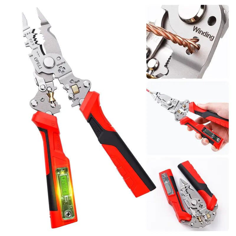 ⚡ Look Inside the Wire Before You Cut: The 2026 Intelligent Heavy-Duty Stripping Pliers with Built-In 12-250V Voltage Radar & Live Alarms! 🛠️🛡️