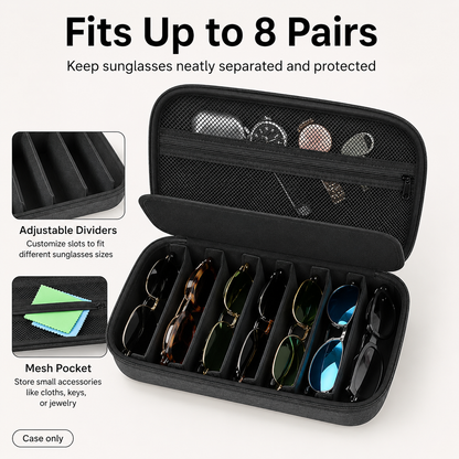Travel Sunglasses Organizer Case