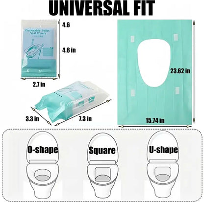 🚽 Ultimate Public Restroom Shield | Disposable Toilet Seat Covers (10/20/30 Pack, 16x24in), Extra Large Waterproof & Non-Slip Individually Wrapped Essentials ✨