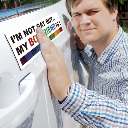 🌈 Show Your Pride | 10-Pack Funny Gay Pride Rainbow Car Magnets &amp; Bumper Stickers ✨