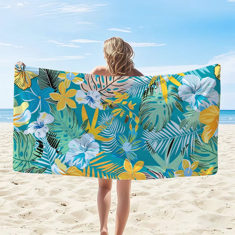 🌊 Quick-Drying Microfiber Beach Towel – Ultra-Light Sand-Free Travel Towel Whit Beach Clip
