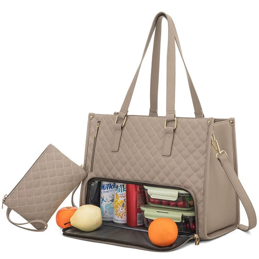 💻 Streamline Your Commute | 3-in-1 Multi-Functional Insulated Laptop Bag & Large Capacity Lunch Tote Organizer for Work & School 🍱
