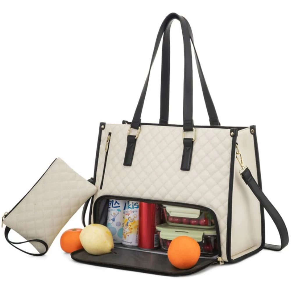 💻 Streamline Your Commute | 3-in-1 Multi-Functional Insulated Laptop Bag & Large Capacity Lunch Tote Organizer for Work & School 🍱
