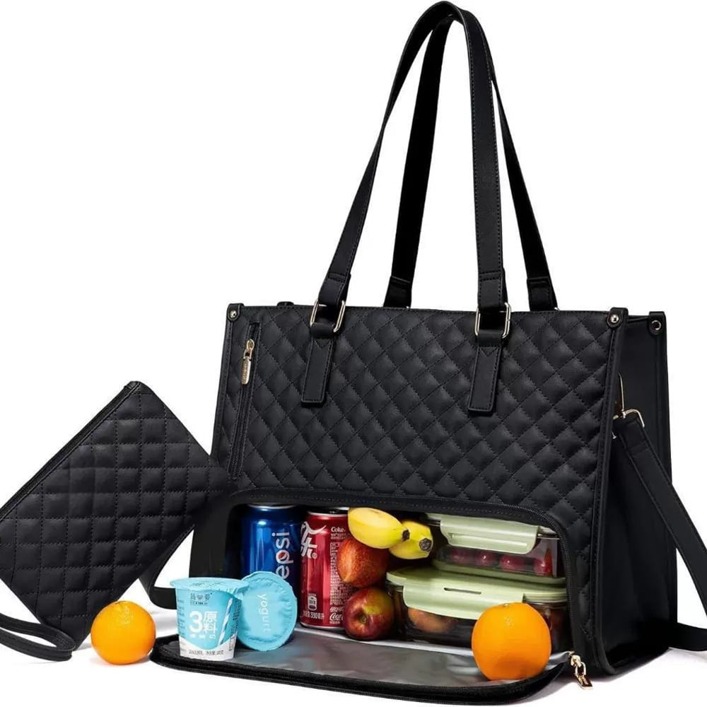💻 Streamline Your Commute | 3-in-1 Multi-Functional Insulated Laptop Bag & Large Capacity Lunch Tote Organizer for Work & School 🍱