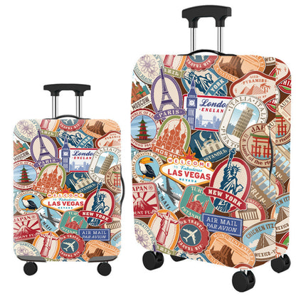 ✈️ Spot Your Bag Instantly | Fashion Cat Print Travel Luggage Cover Protector Anti-Scratch High-Elastic Suitcase Skin 🧳