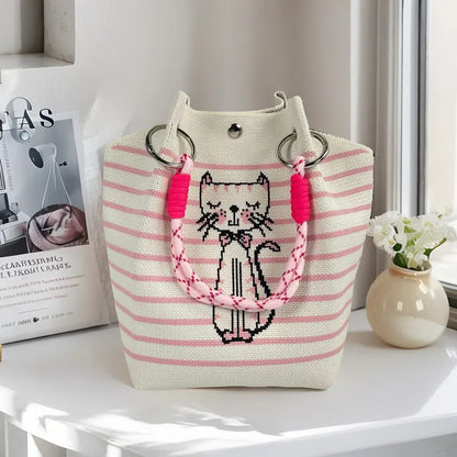 🌸 Boho Vibes Only | Women's Handmade Crochet Knit Bucket Bag & Lightweight Summer Beach Tote 🌊