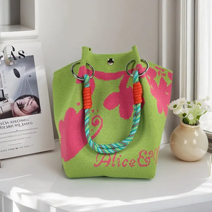 🌸 Boho Vibes Only | Women's Handmade Crochet Knit Bucket Bag & Lightweight Summer Beach Tote 🌊