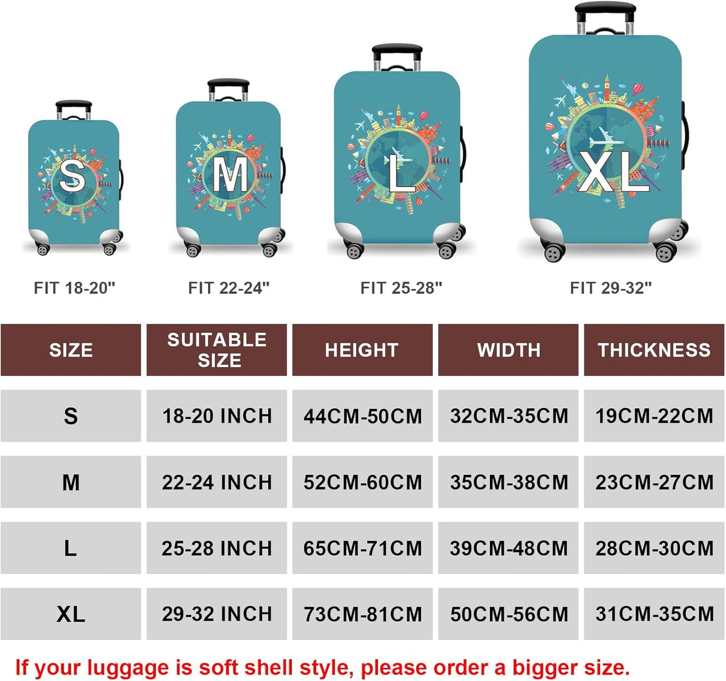 ✈️ Spot Your Bag Instantly | Fashion Cat Print Travel Luggage Cover Protector Anti-Scratch High-Elastic Suitcase Skin 🧳