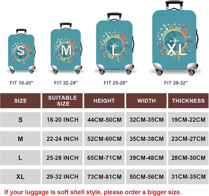 ✈️ Spot Your Bag Instantly | Fashion Cat Print Travel Luggage Cover Protector Anti-Scratch High-Elastic Suitcase Skin 🧳