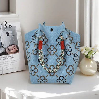 🌸 Boho Vibes Only | Women's Handmade Crochet Knit Bucket Bag & Lightweight Summer Beach Tote 🌊