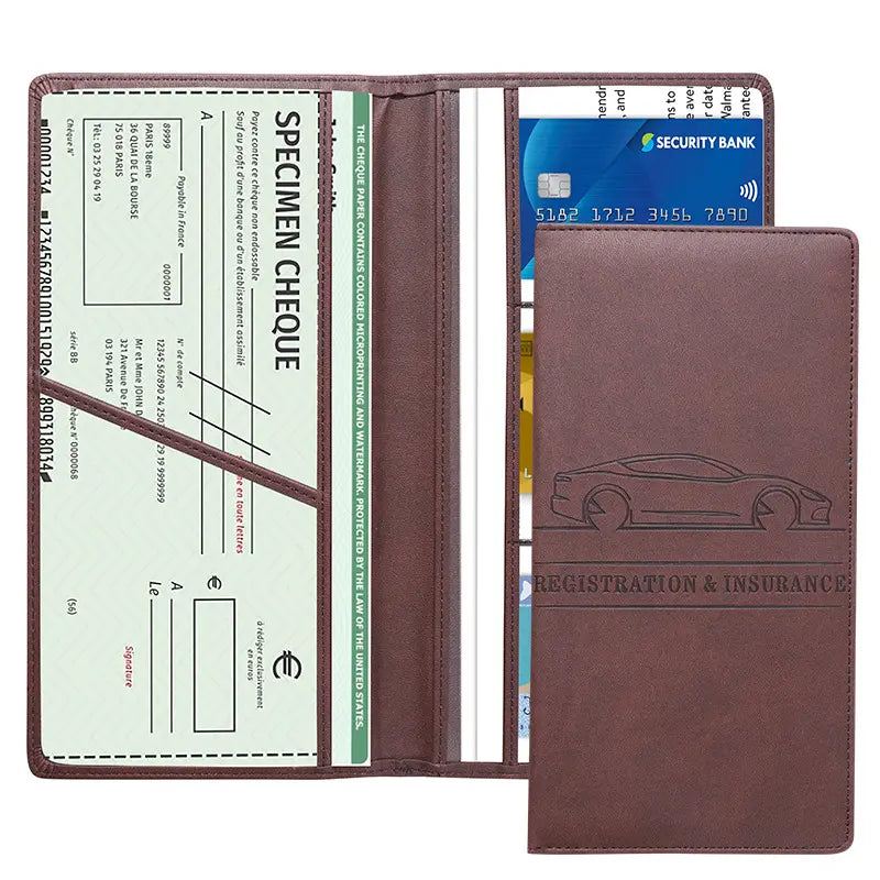 🚗 Drive Organized | Premium Magnetic Car Registration & Insurance Card Document Holder Wallet 📂