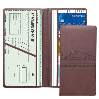 🚗 Drive Organized | Premium Magnetic Car Registration & Insurance Card Document Holder Wallet 📂