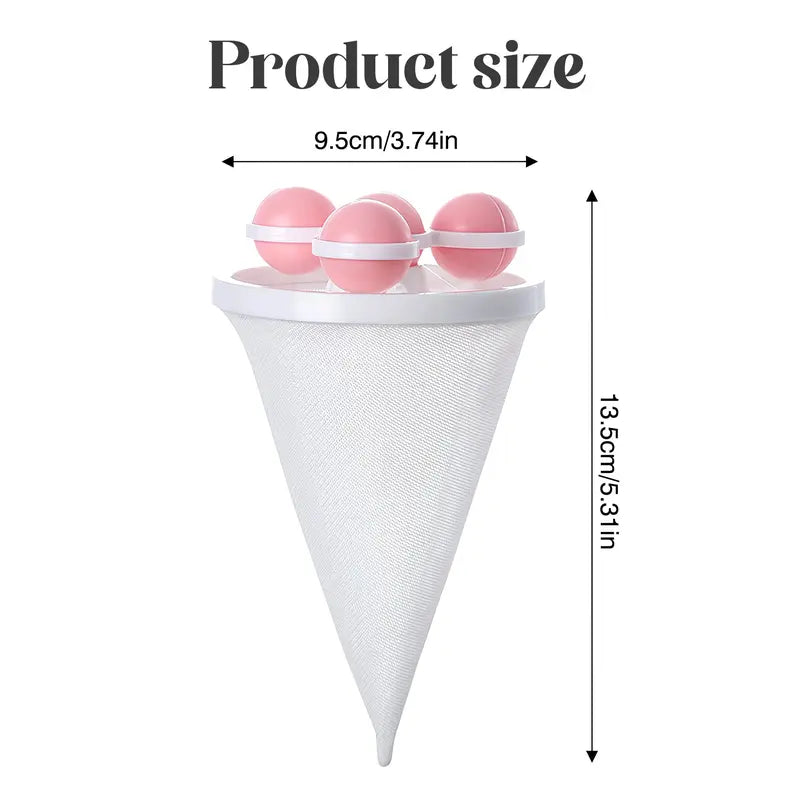 🧺 Hairless Laundry | 3-Pack Reusable Floating Washing Machine Hair & Lint Filter Bags 🐕✨