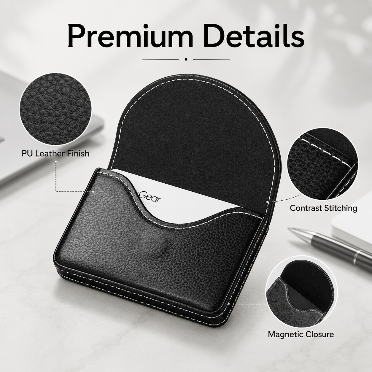Slim Magnetic Business Card Holder