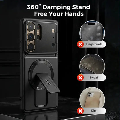 📱 Sleek Protection Meets Utility | Multifunctional Magnetic Case with Invisible Kickstand & Lens Armor for Samsung S Series ✨