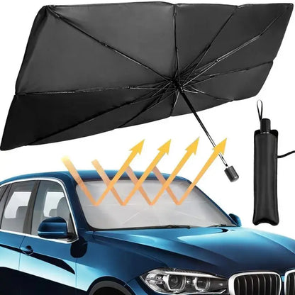 🔥 Reclaim Your Cool Drive: The 1-Second Pop-Up Titanium Car Windshield Umbrella That Defeats 99% UV Heat & Saves Your Leather! 🚗☀️