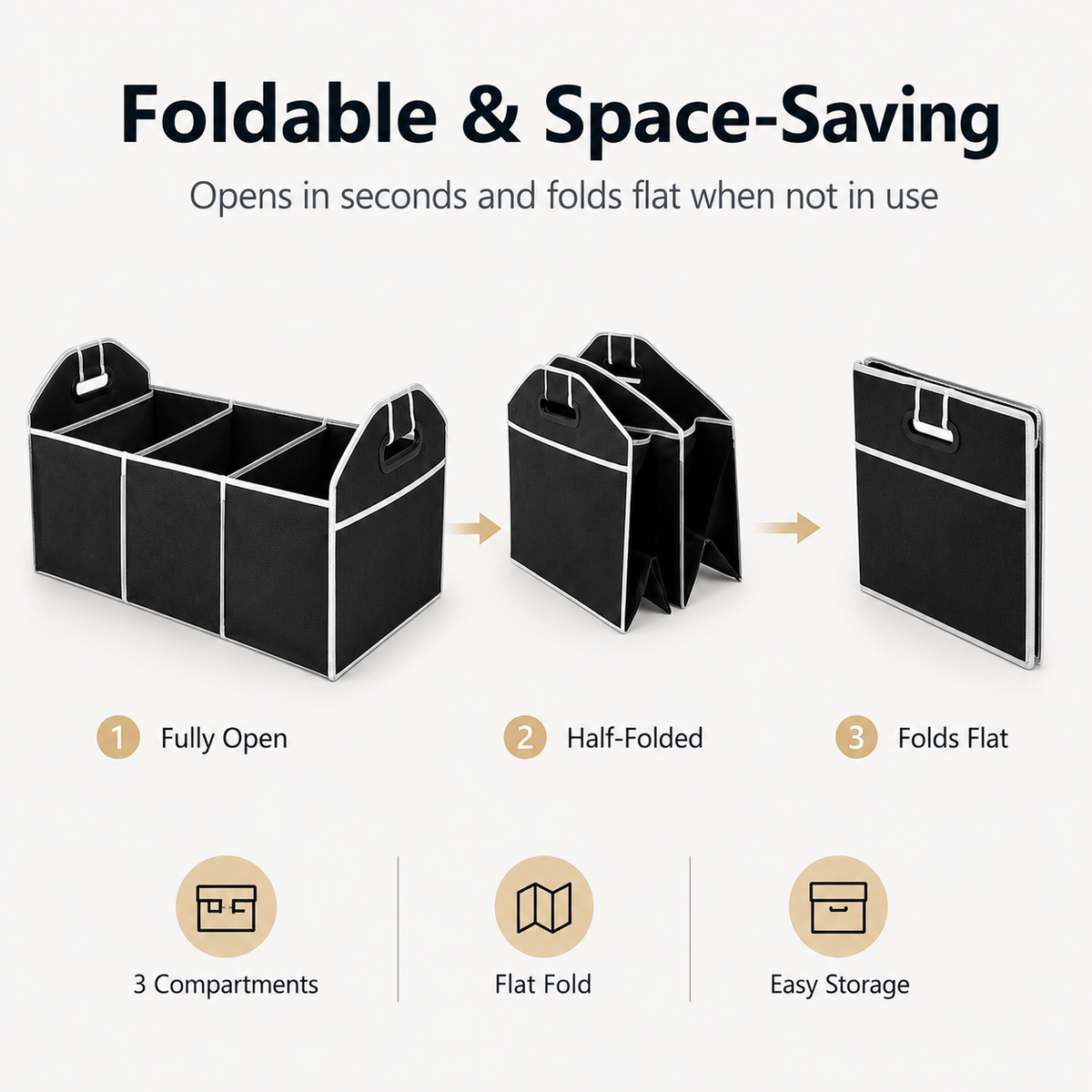 Foldable Car Trunk Organizer