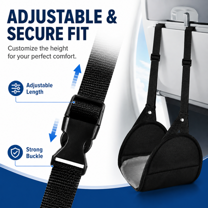 2 Pack Adjustable Airplane Footrest Hammocks