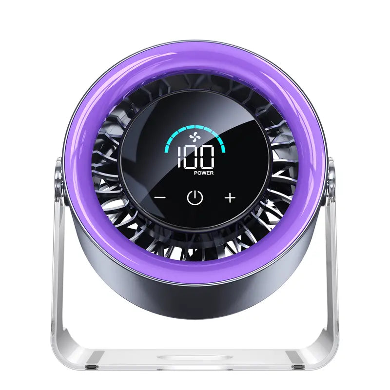 🍃 100-Speed Micro-Control | Portable Turbo Desk Fan with Digital Display 🌀