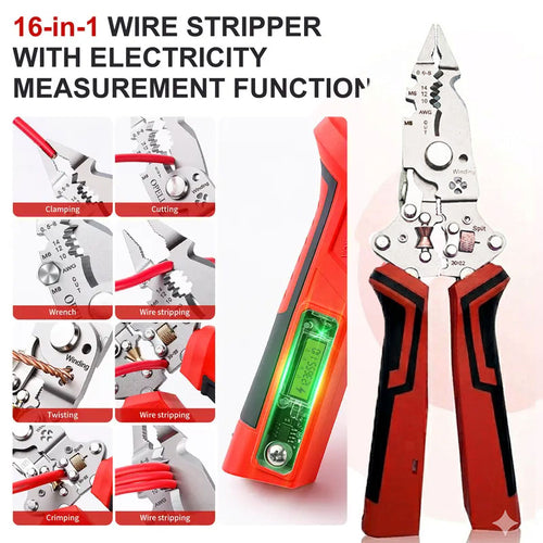 ⚡ Look Inside the Wire Before You Cut: The 2026 Intelligent Heavy-Duty Stripping Pliers with Built-In 12-250V Voltage Radar & Live Alarms! 🛠️🛡️