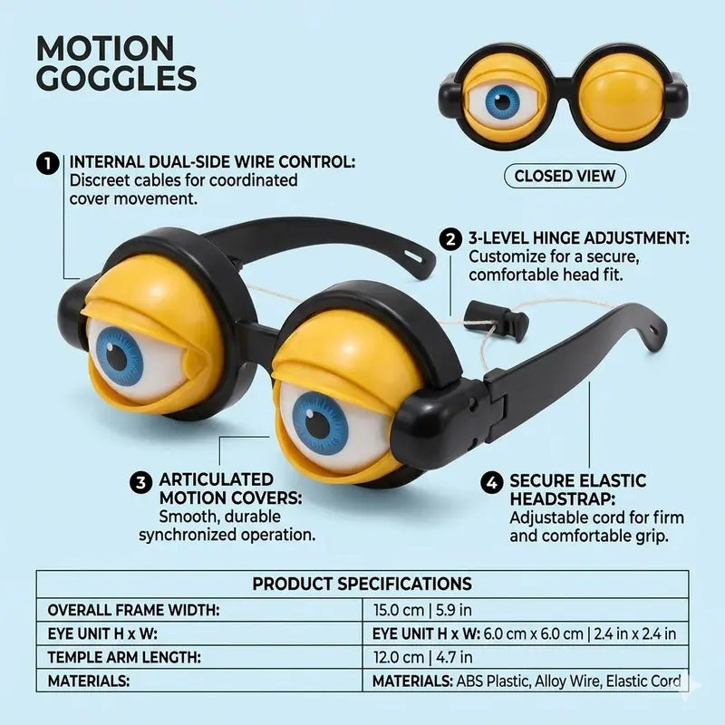 🔥 The Ultimate Party Icebreaker: The Kinetic Crazy Eyes Glasses That Turn You Into A Walking Meme Instantly! (No Batteries Required) 🤪⚡
