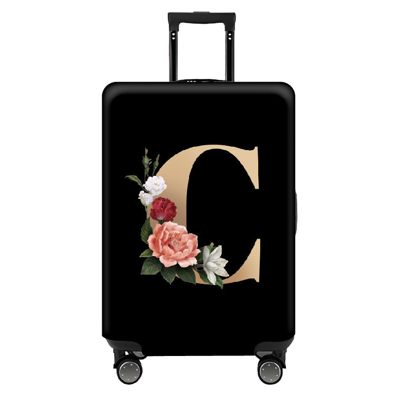 ✈️ Spot Your Bag Instantly | Decorative Alphabet Letter Z High-Elastic Luggage Cover Protector Skin with Concealed Zippers 🧳