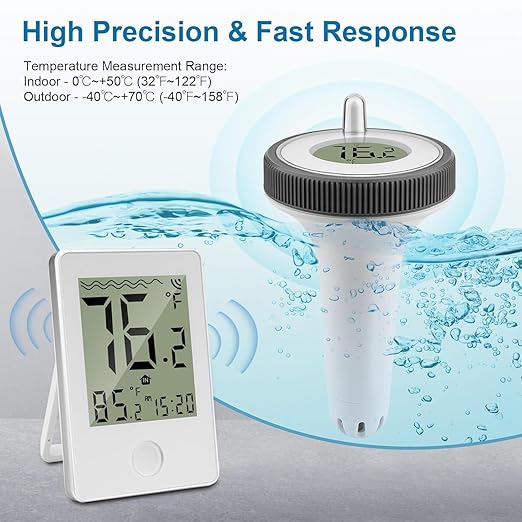 🌊📱Crystal Clear Temp at a Glance: The Wireless Pool Thermometer Every Pool Owner Needs!