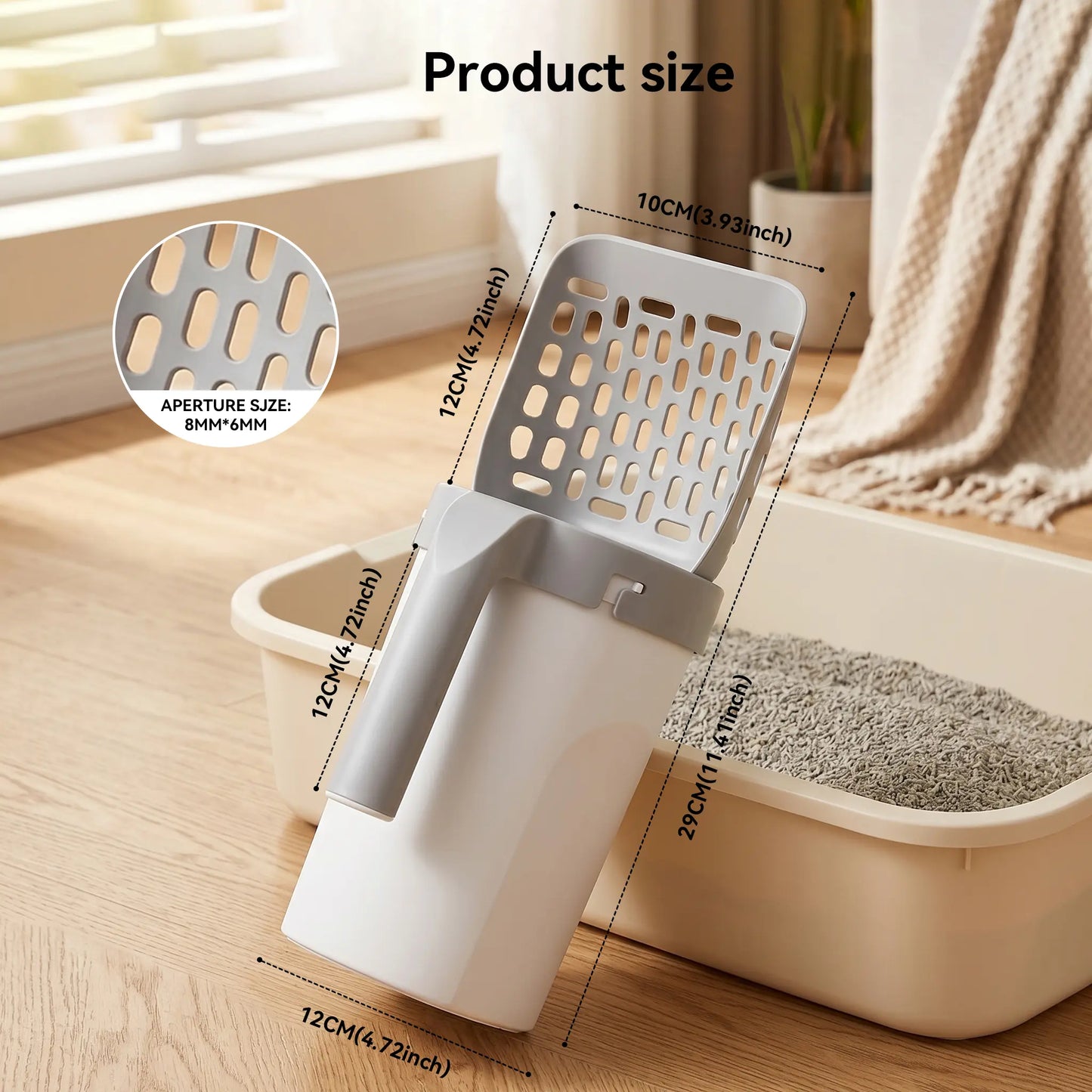 🐱 Clean Hands, No Mess | 2-in-1 Cat Litter Scooper with Integrated Trash Box & Waste Bag Holder 💩
