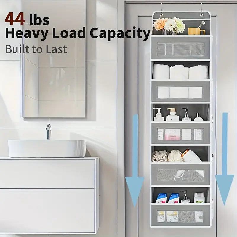 📦 Maximize Your Space | Over-the-Door 4-Tier Hanging Storage Fabric Organizer with Massive Pockets for Bedroom & Pantry 🏠