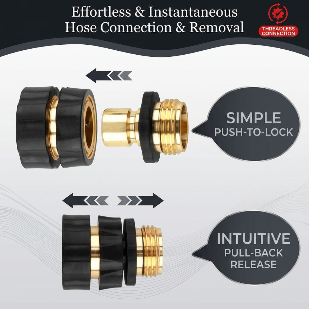 ✨Garden Hose Quick Connectors 3/4-Inch Male and Female