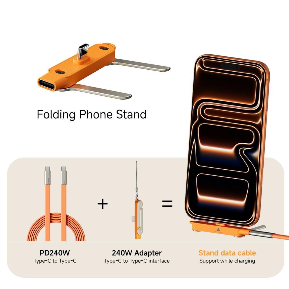 240W 2-in-1 USB-C Fast Charging Cable