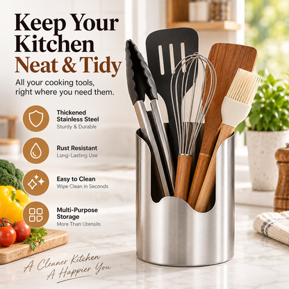 Stainless Steel Utensil Organizer