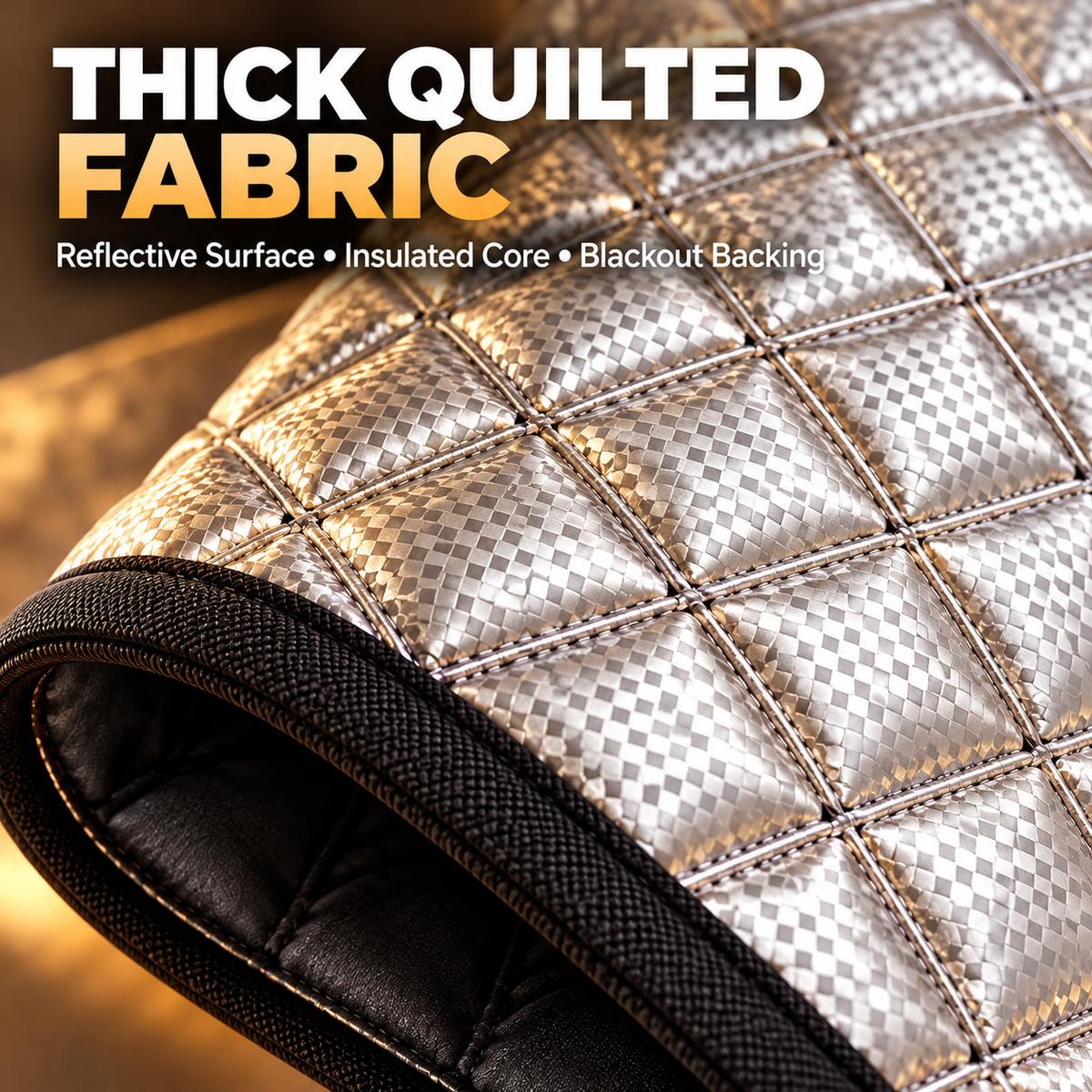 Insulated Blackout Window Cover – Roll-Up Privacy Shade