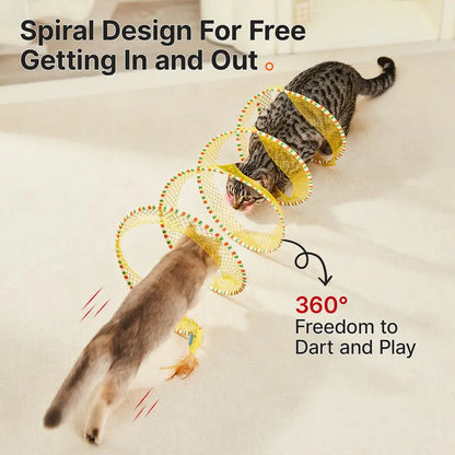 ⚡ The Ultimate Indoor Safari: The Magic 20" Spring-Back Spiral Cat Tunnel That Banishes Boredom Automatically! 🐱🌪️