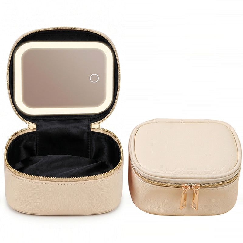 ✨ Your Pocket-Sized Beauty Studio! Mini LED Makeup & Lipstick Bag 💄💖