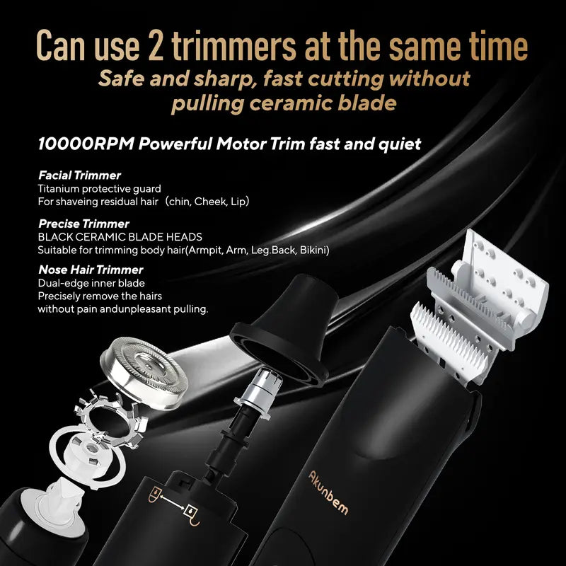 ⚡ Your Balls Will Thank You: The  2-in-1 Electric Groin Trimmer Pack with 1 Extra Replacement Blade Included! 🛡️🍒