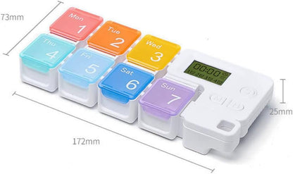 📅 Smart Wellness | 7-Day Portable Pill Box Organizer with 4-Times Daily Reminders 💊