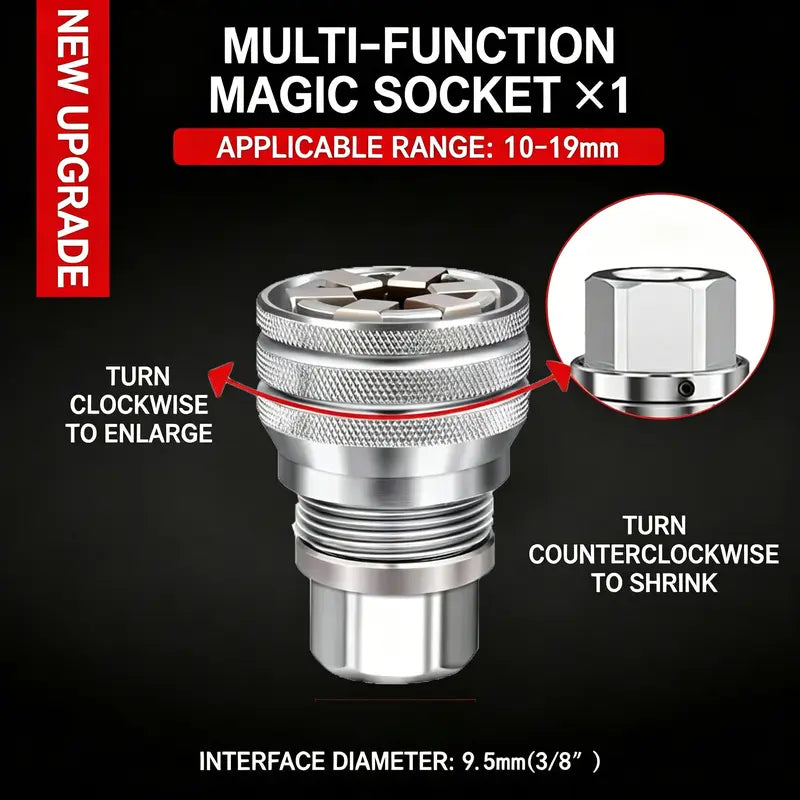 ⚡ The Tool That Replaces Your Entire Toolbox: The Heavy-Duty Universal Socket That Snaps Onto Any Nut, Hook & Stripped Bolt Instantly! 🛠️🔥