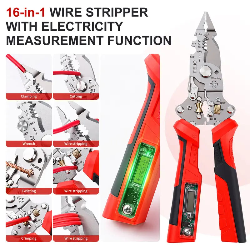 ⚡ Look Inside the Wire Before You Cut: The 2026 Intelligent Heavy-Duty Stripping Pliers with Built-In 12-250V Voltage Radar & Live Alarms! 🛠️🛡️