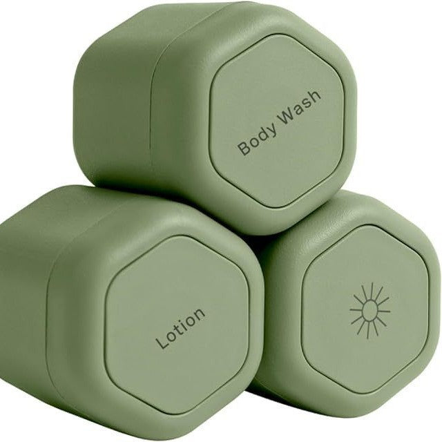 Three-Piece Portable Magnetic Travel Toilet Bottle Set