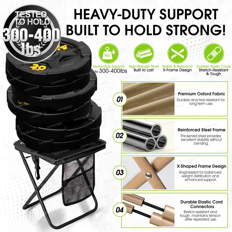 🎒 Feather-Light, Steel-Strong: The 1.5 lbs Folding Chair That Safely Holds Up to 400 lbs! 🏕️🔥
