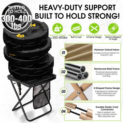 🎒 Feather-Light, Steel-Strong: The 1.5 lbs Folding Chair That Safely Holds Up to 400 lbs! 🏕️🔥