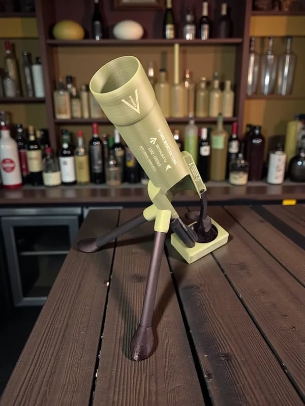 51mm Beer Bottle Mortar Bottle Opener – Novelty Cap-Launching Desk & Bar Accessory