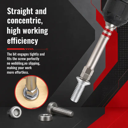 🛠 Industrial Strength | 6-Piece Magnetic Hex Shank Pagoda-Shaped Screwdriver Bits Set ⚡