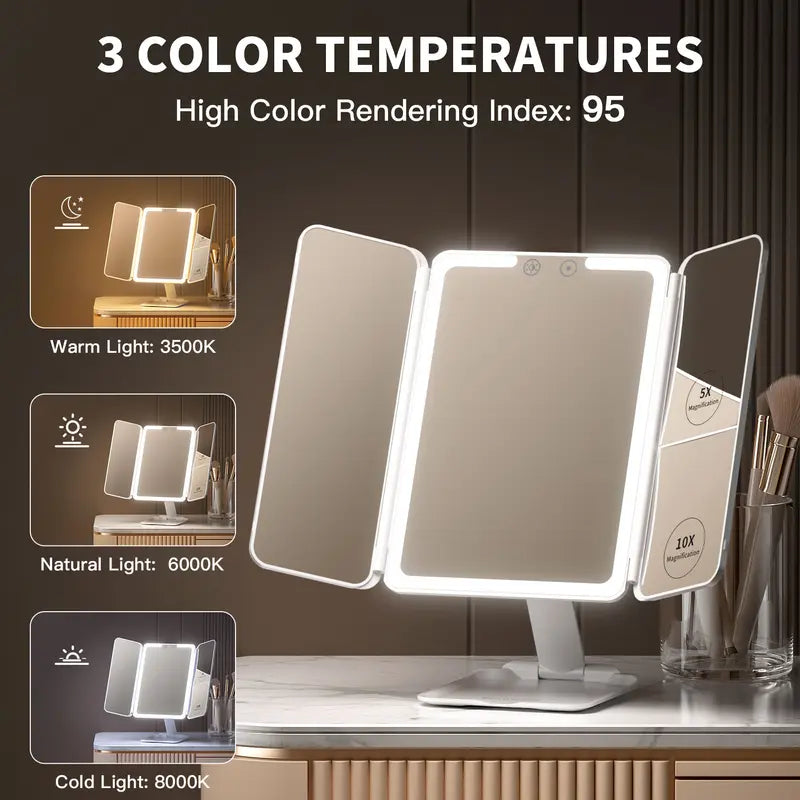 💡 Premium LED Smart Vanity Mirror | Dimmable Light for Perfect Makeup 🪞