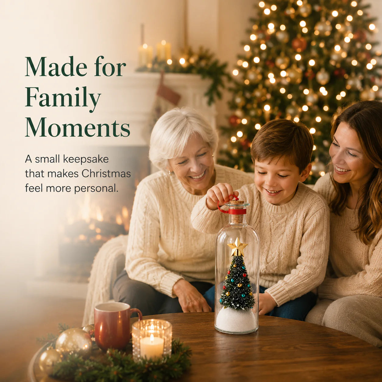 🎄 Capture Your Voice | Mr. Christmas 8" Recordable Christmas Tree Message in a Bottle with LED Light 🔔