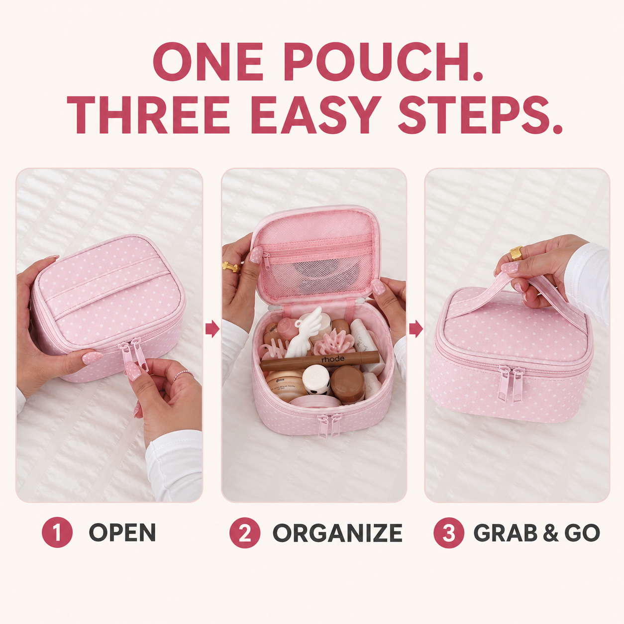 Mini Makeup Bag with Handle