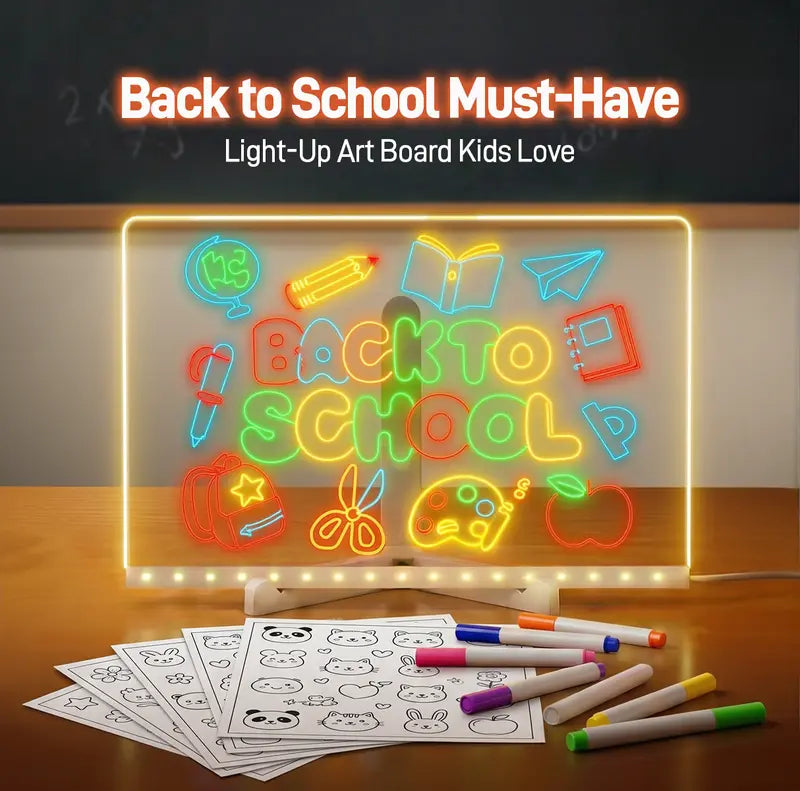 🌈 Spark Creativity, Not Screentime: The LED Neon Drawing Board Your Kids Will Be Obsessed With! ✨🎁