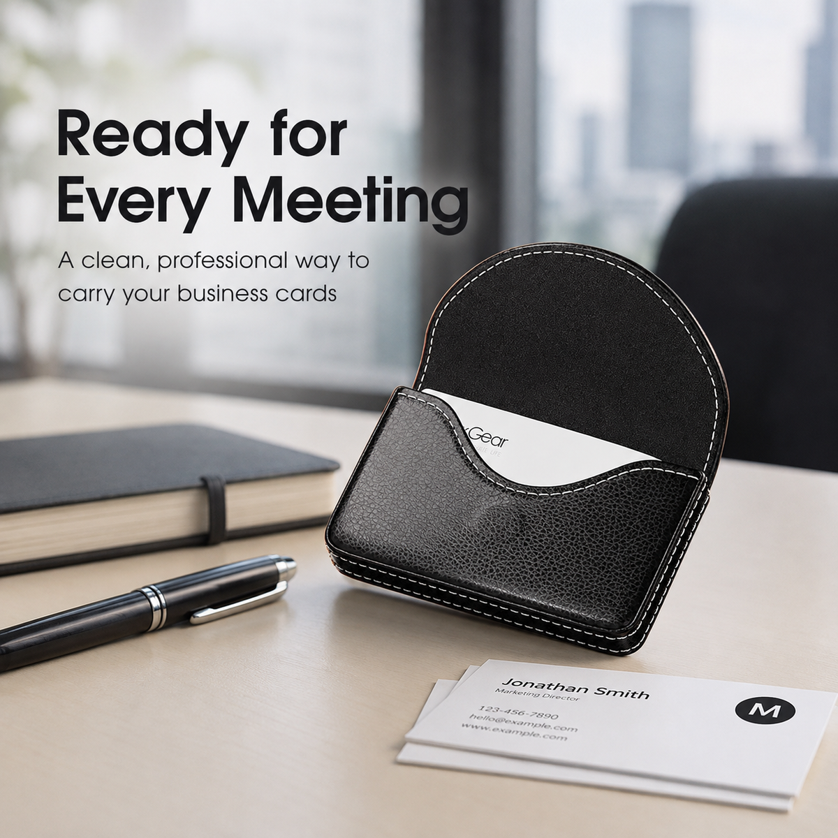 Slim Magnetic Business Card Holder