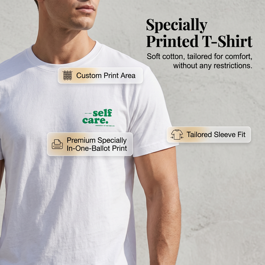 🎧 Iconic Hip-Hop Nostalgia | Men's Mac Miller "Self Care" Multicolor Graphic T-Shirt, Vintage Streetwear Cotton Short-Sleeve Top ✨